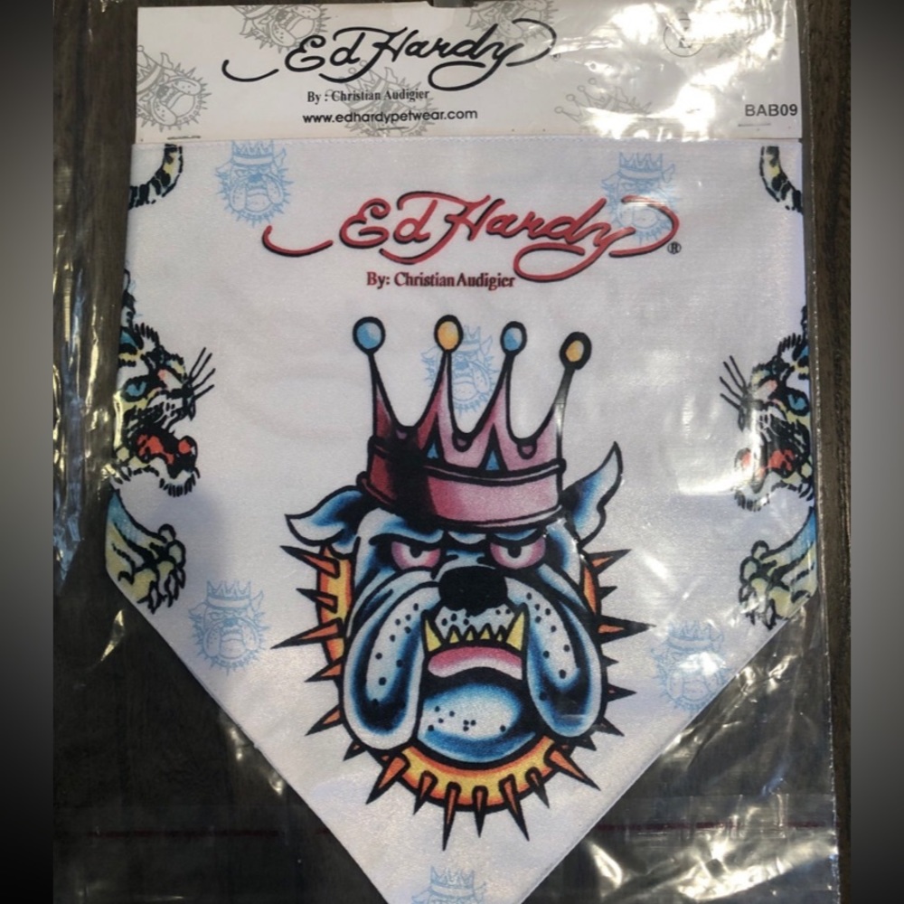 Ed Hardy by Christian Audigier Pet Bandana Bulldog